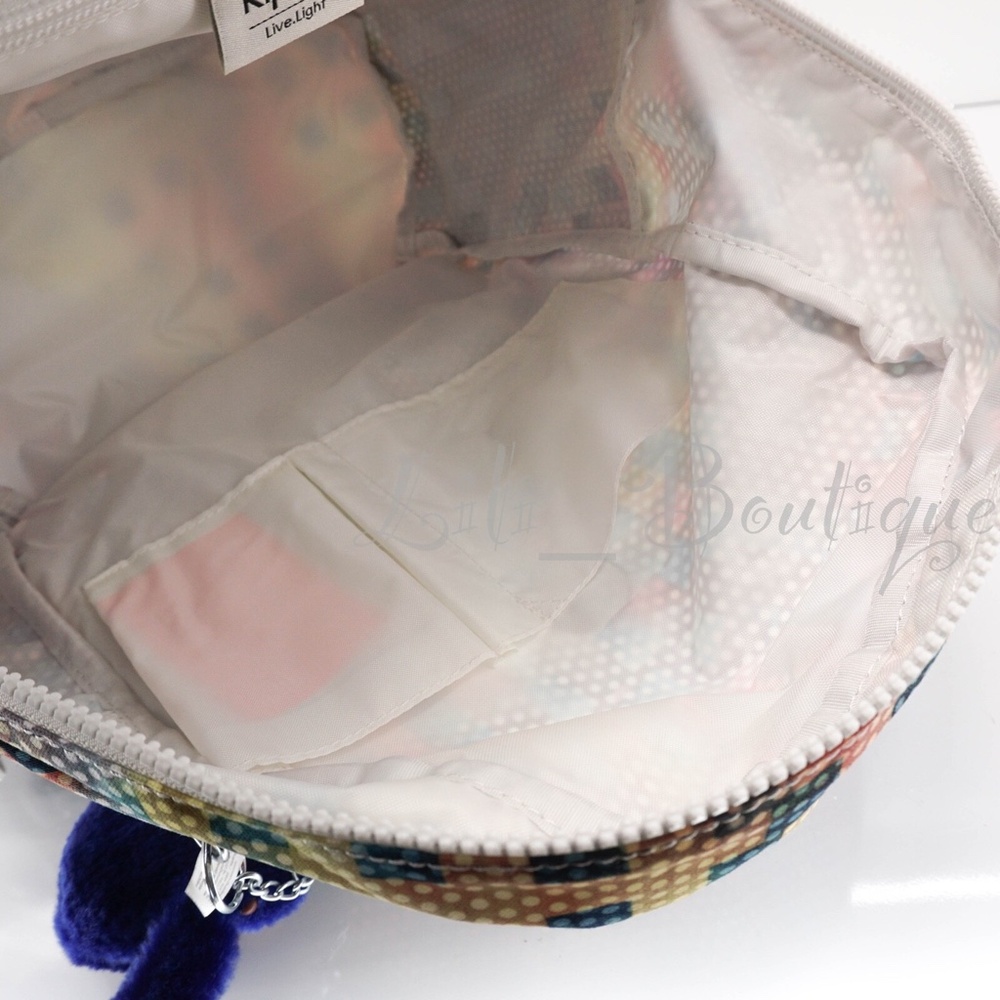 NWT New Kipling BP4391 Ezra Travel Bag Backpack Polyester Radiant Zoom Multi 129 - Picture 6 of 11
